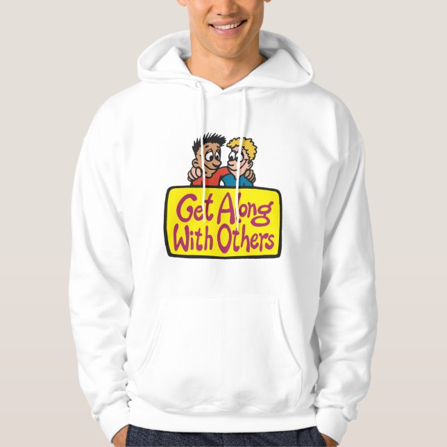 Veste À Capuche S'entendre avec les autres Amis Bienveillance et U (Devant)