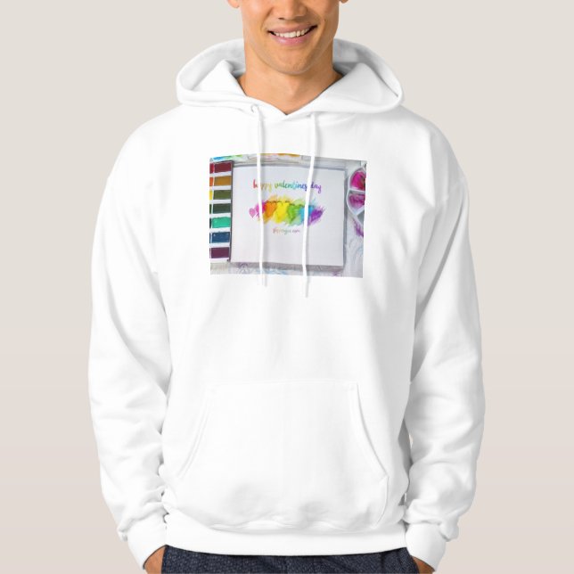 Veste À Capuche Sentiment de la Saint-Valentin de SlipperyJoe LGBT (Devant)