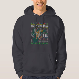Veste À Capuche Série de la faune de Chandail de Noël moche