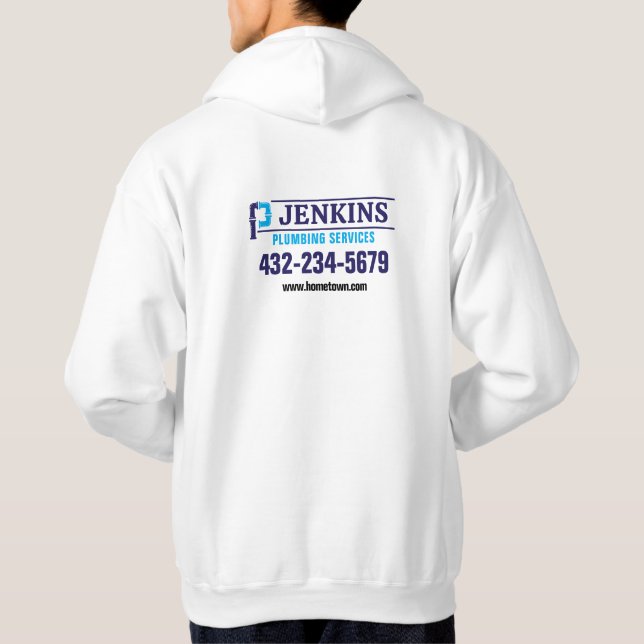 Veste À Capuche Service de plomberie professionnel (Dos)