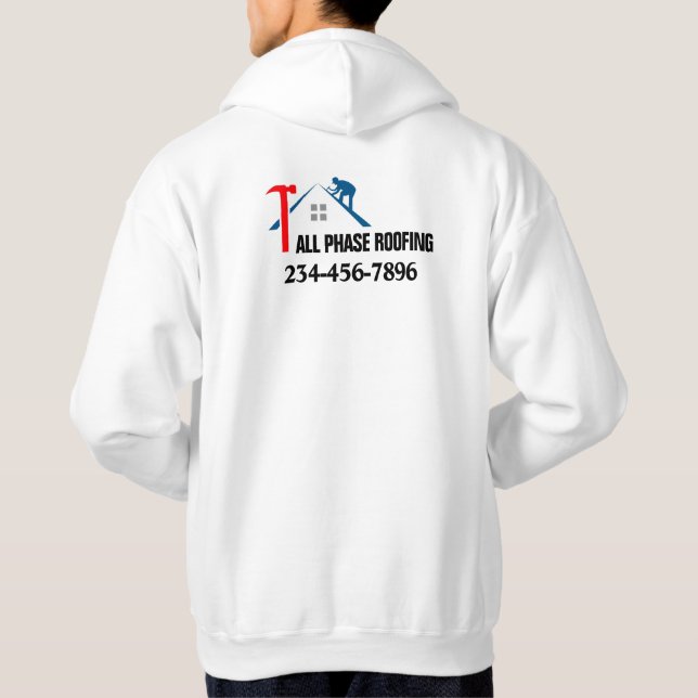 Veste À Capuche Service de toiture professionnel (Dos)