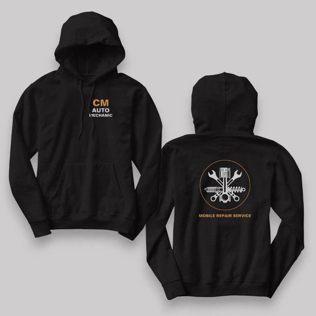 Veste À Capuche Services de réparation automobile Bold Mobile Mech (Créateur téléchargé)