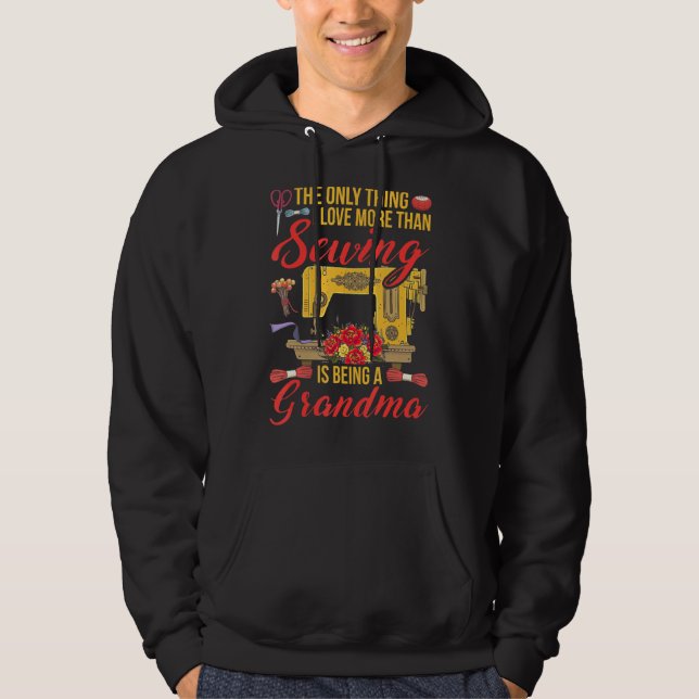 Veste À Capuche Seule Chose Que J'Aime Plus Que Coudre Est D'Être  (Devant)
