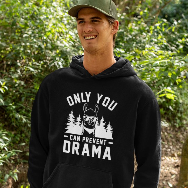 Veste À Capuche Seule la prévention du drame (Only you can prevent drama hoodie drama llama)