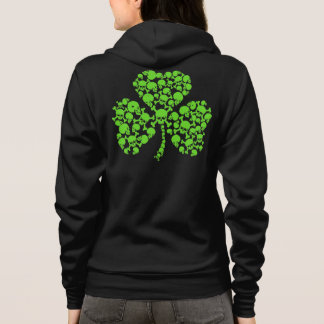 Veste À Capuche Shamrock de crânes du jour du paddy de St