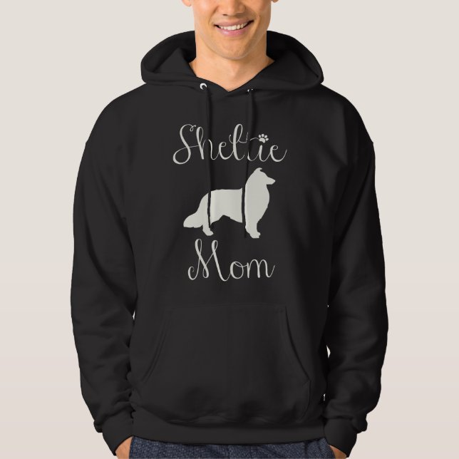Veste À Capuche Sheltie, Shelties Beau Script Maman Sheltie (Devant)