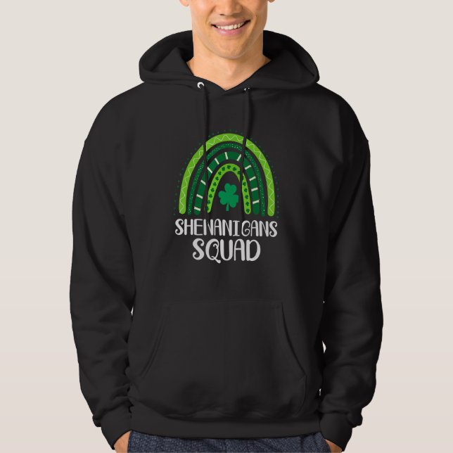 Veste À Capuche Shenanigans Squad Shamrock irlandais Rainbow St Pa (Devant)