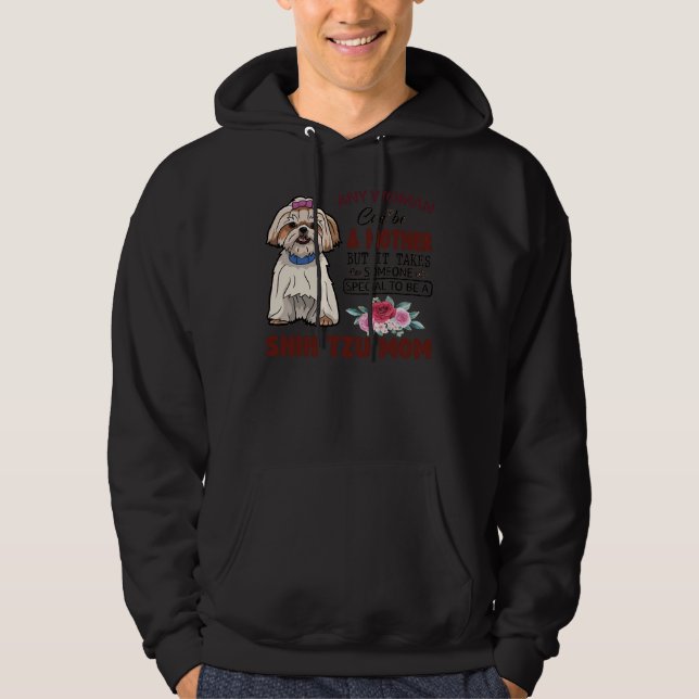 Veste À Capuche Shih Tzu Maman Et Masque Visage (Devant)