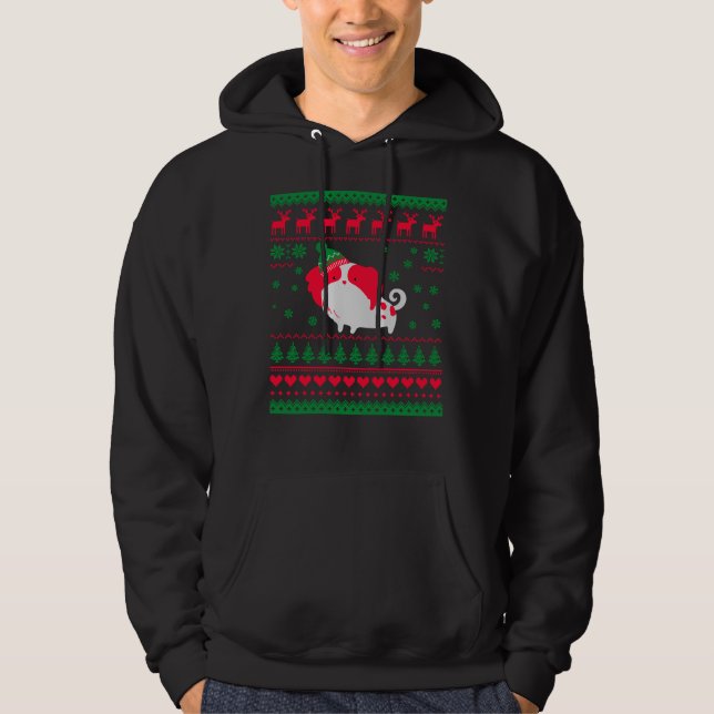 Veste À Capuche Shih Tzu Ugly Noël Sweater Xmas Shih Tzu 202 (Devant)