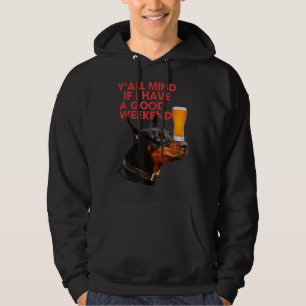 Veste À Capuche Si J'Ai Un Bon Boisson Doberman Le Week-End