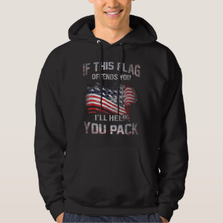 Veste À Capuche Si le drapeau vous offense, je vous aiderai à fair