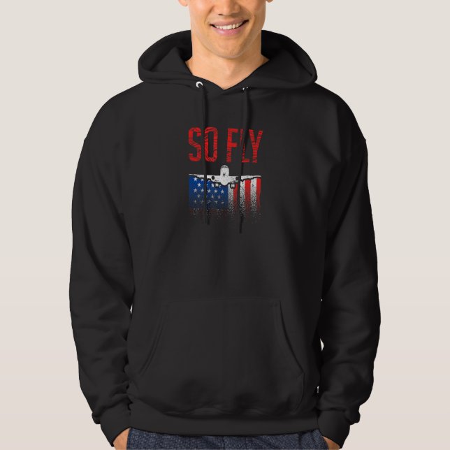 Veste À Capuche Si Vol Usa Pilote Avion (Devant)
