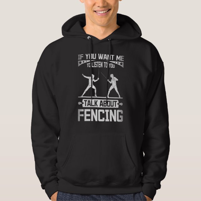Veste À Capuche Si vous voulez que je vous écoute parler de clôtur (Devant)