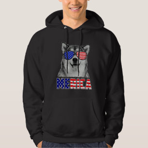 Veste À Capuche Sibérie Husky 4 juillet Merica États-Unis Drapeau