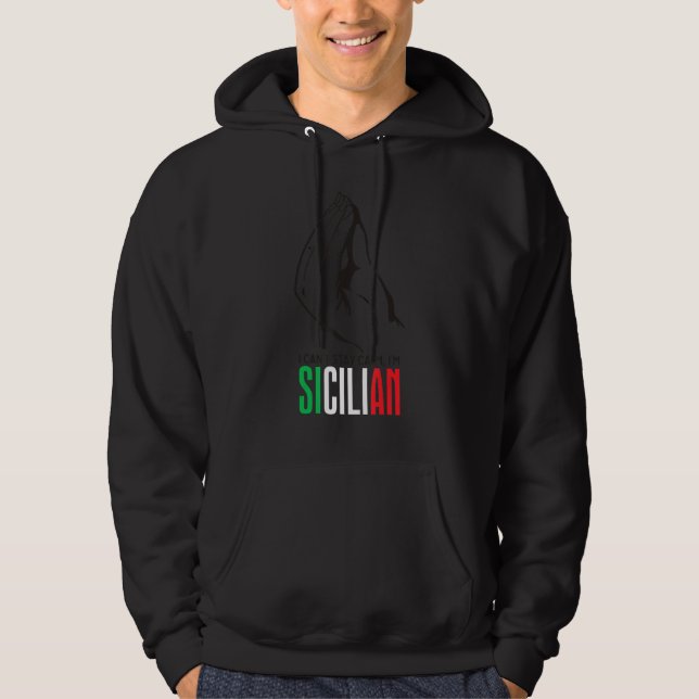 Veste À Capuche Sicile Italie Sicilienne Citation Sicile (Devant)