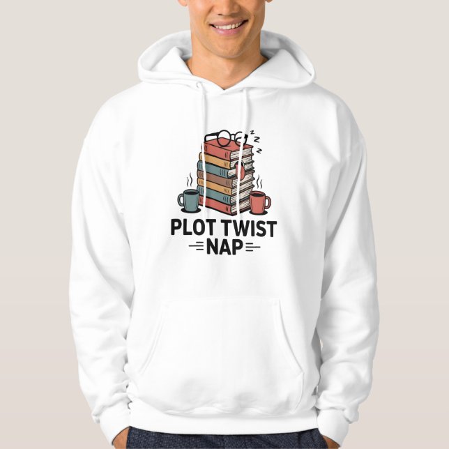 Veste À Capuche Sieste de Twist de l'intrigue | Humour de lecture  (Devant)