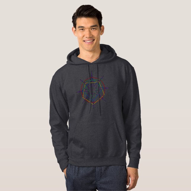 Veste À Capuche Sigil de Géométrie Sacrée (Devant entier)