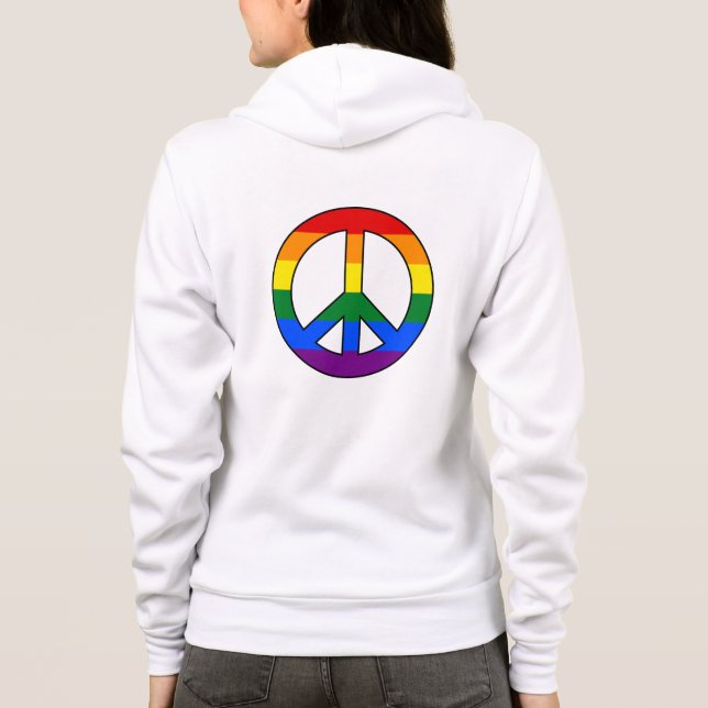Veste À Capuche Signal de paix LGBT (Dos)