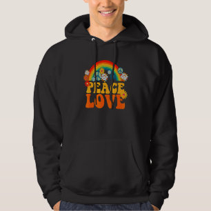 Veste À Capuche Signe de paix amour 60s 70s Tie Dye Hippie Hallowe