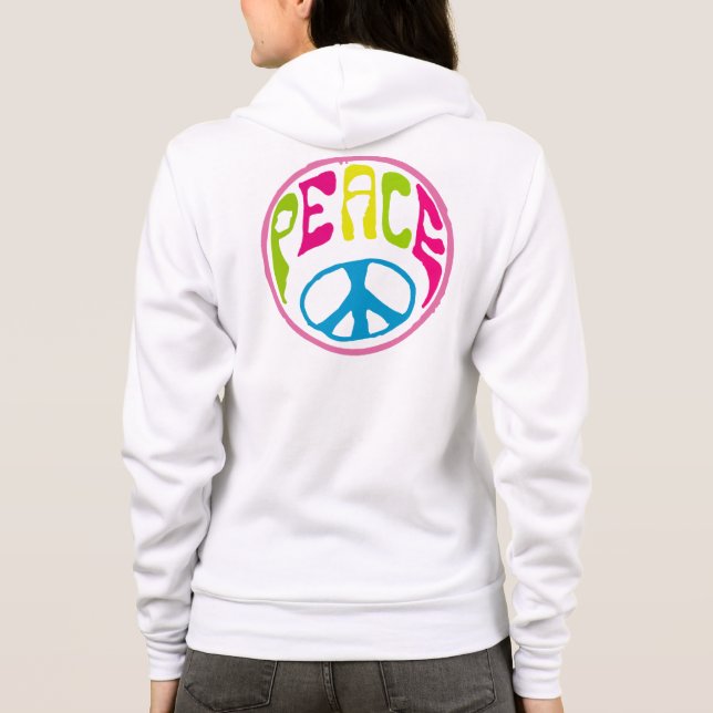 Veste À Capuche Signe de paix hippie (Dos)