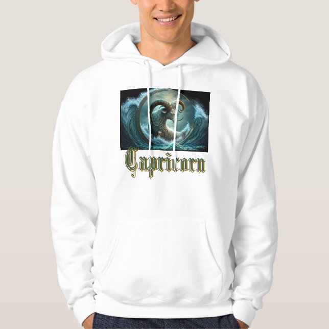 Veste À Capuche Signe du zodiaque Capricorne (Devant)