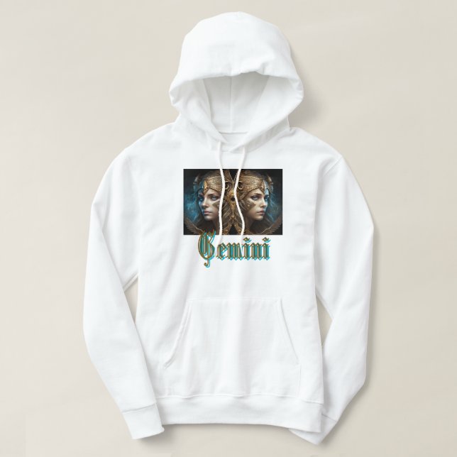 Veste À Capuche Signe du zodiaque Gémeaux (Design devant)
