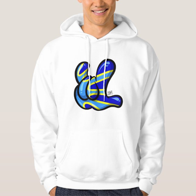 Veste À Capuche Signe ILY avec design Deafflag (Devant)