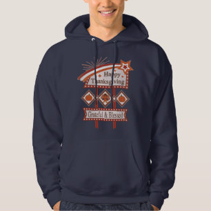 Veste À Capuche Signe rétro gracieux et béni du bon thanksgiving