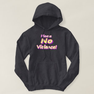 Veste À Capuche "S'Il Vous Plaît Pas De Violence !" Un Design Symp