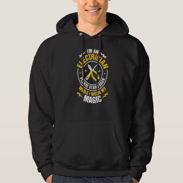 Veste À Capuche S'Il Vous Plaît Rester Électricien (Devant)