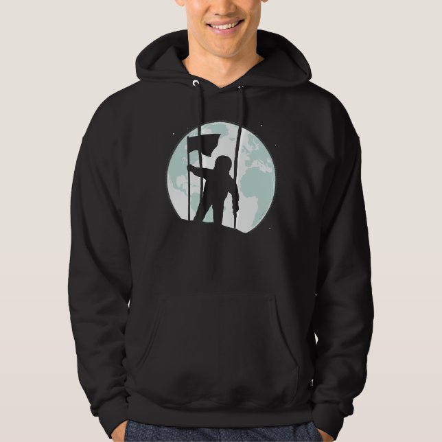 Veste À Capuche Silhouette d'astronaute (Devant)