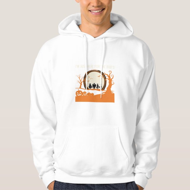 Veste À Capuche Silhouette de fantôme de Halloween Boo (Devant)