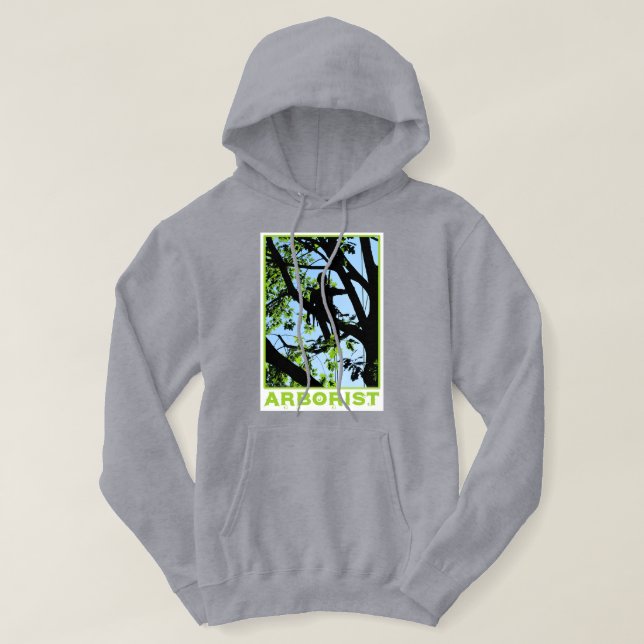 Veste À Capuche Silhouette de grimpeur d'arbre : Arboriste (Design devant)
