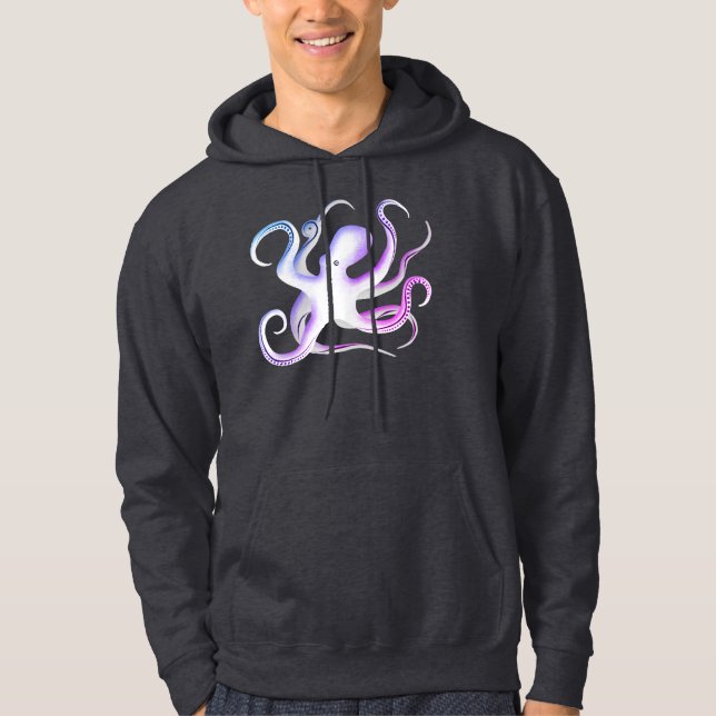 Veste À Capuche Silhouette de Pieuvre (Devant)