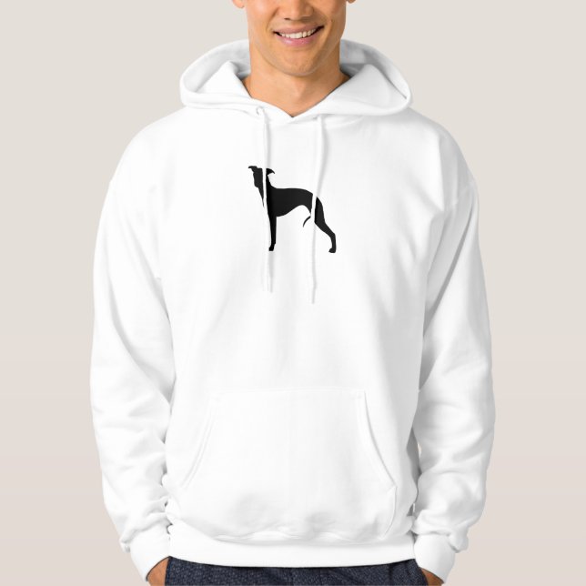 Veste À Capuche Silhouette de whippet (Devant)