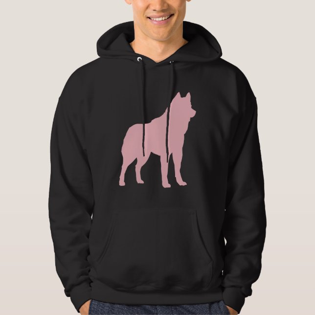 Veste À Capuche Silhouette Husky Rose (Devant)