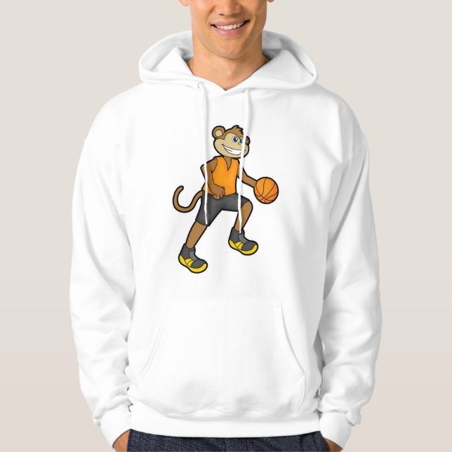 Veste À Capuche Singe au basketball (Devant)
