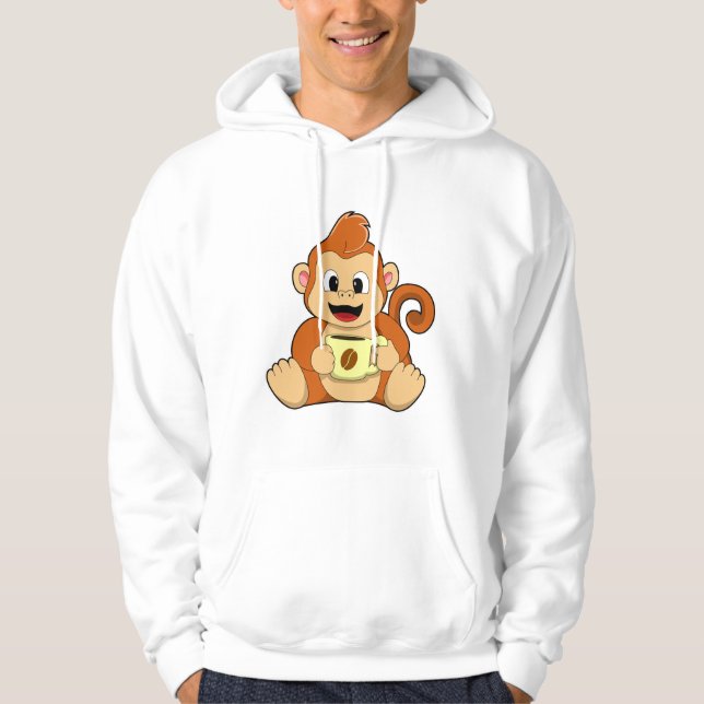 Veste À Capuche Singe avec la coupe du café (Devant)