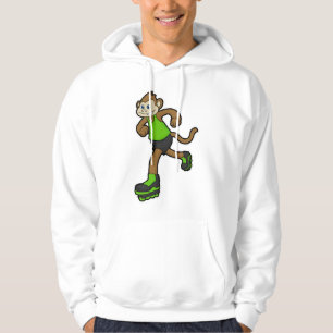Veste À Capuche Singe comme patineur avec patins en ligne