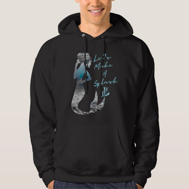 Veste À Capuche Sirène de l'océan Faisons des éclaboussures (Devant)