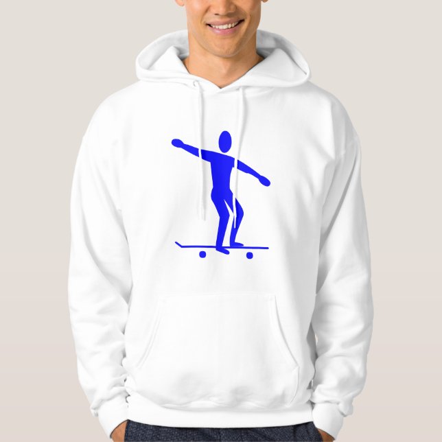 Veste À Capuche Skateboard - Bleu (Devant)
