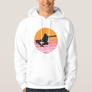 Veste À Capuche Skateur au coucher de soleil rétro