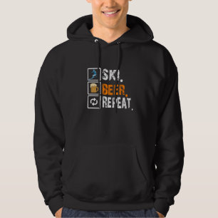 Veste À Capuche Ski amusant Bière Répéter Ski et Skieurs