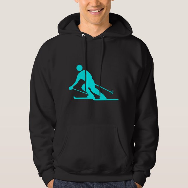 Veste À Capuche Ski - Cyan (Devant)