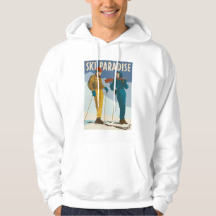Veste À Capuche Ski Paradise Impression Vintage