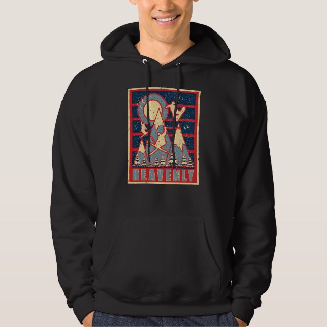 Veste À Capuche Ski paradisiaque 80s (Devant)