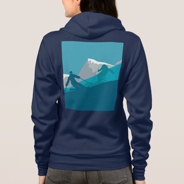 Veste À Capuche Skieurs alpins Ski alpin Ski alpin Marine Bleu (Dos)