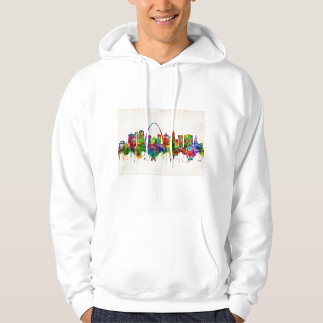 Veste À Capuche Skyline de Saint-Louis Missouri (Devant)