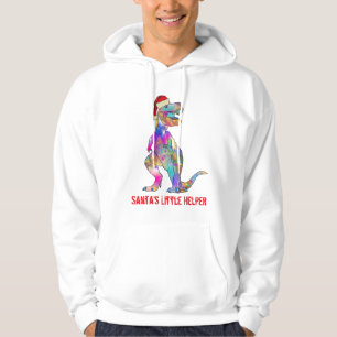 Veste À Capuche Slogan de dinosaure coloré drôle de T-Rex de Noël