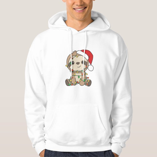 Veste À Capuche Sloth Christmas Winter Animaux Slots (Devant)